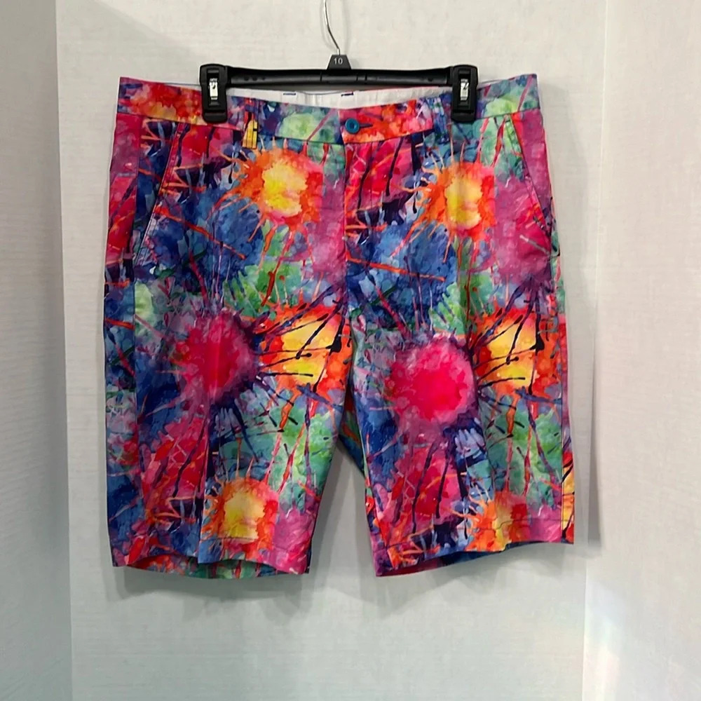 Hreski Explosion of Color Golf Shorts